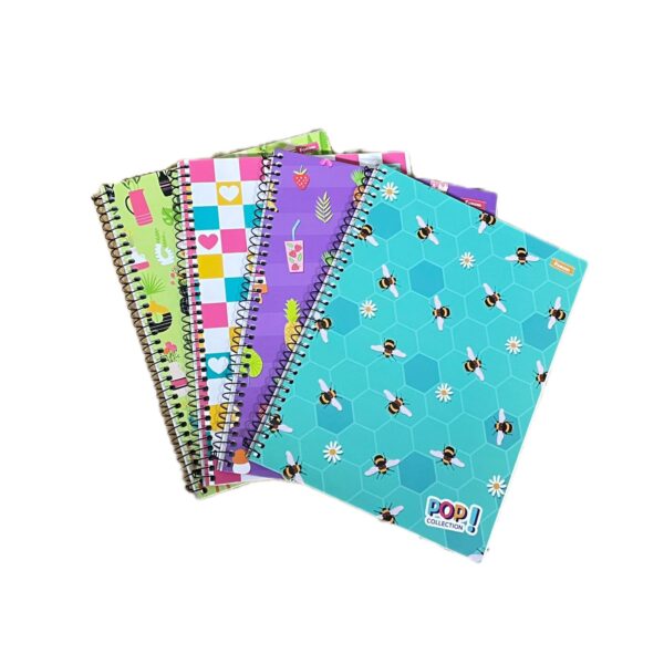 Paquete de 4 Unidades de Cuadernos Universitarios Rayados 96 Hojas – Foroni Pop Collection - 200mm x 275mm – Femenino – 342055