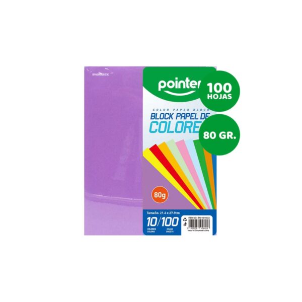 Hojas de Colores – Tamaño 21.6 x 27.9cm – Colores Intensos – 100 Piezas