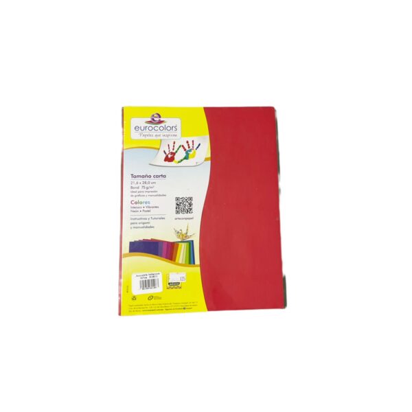 Hojas de Colores – Tamaño 21.6 x 28cm – Colores Intensos – 100 Piezas