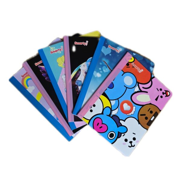 Paquete de 6 Unidades de Cuadernos Cosidos Rayados 100 Hojas - Smarty -19x24cm - Niña - 405262