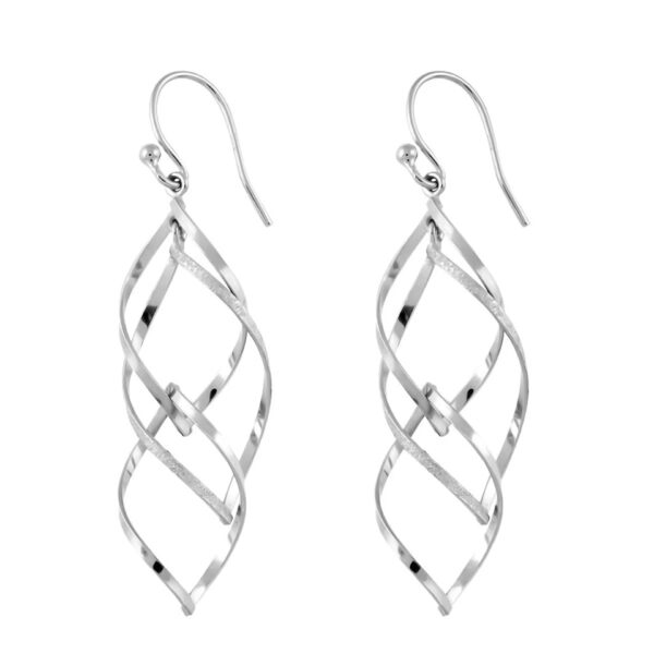 Arete Colgante, Plata 925, Remolino Espiral