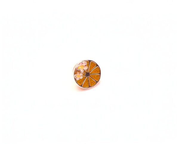 Pandora Charm Naranja con Flores- Plata 925