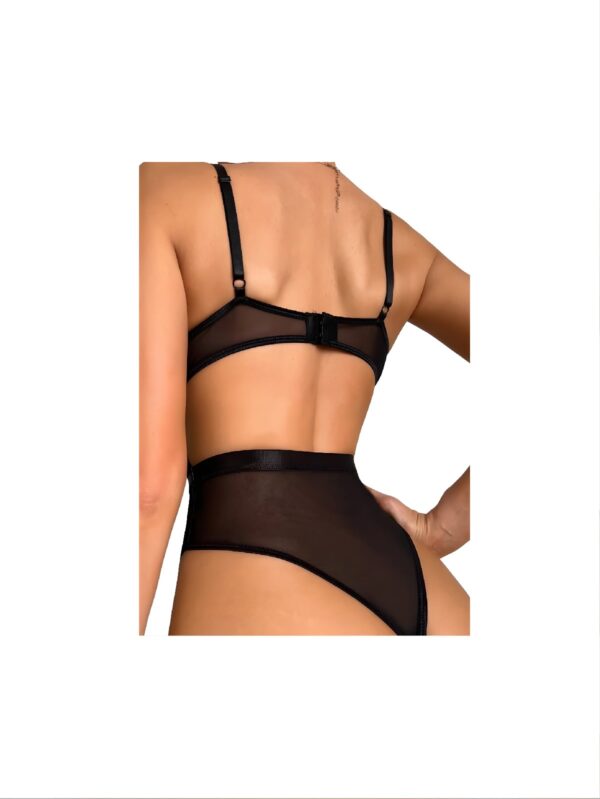 Body Suit Encaje - Color Negro - 1 Pieza - Talla L - Imagen 2