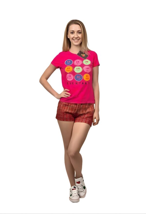 Camisetas Evas para Dama, Talla XL, Rosado/ Cod M6314