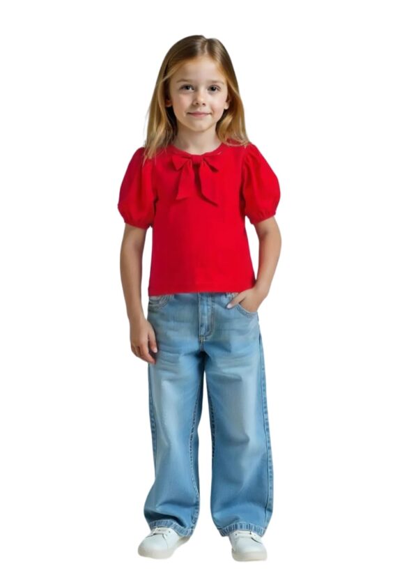 Blusa Amore Mio para Niña, Color Rojo- Talla 6