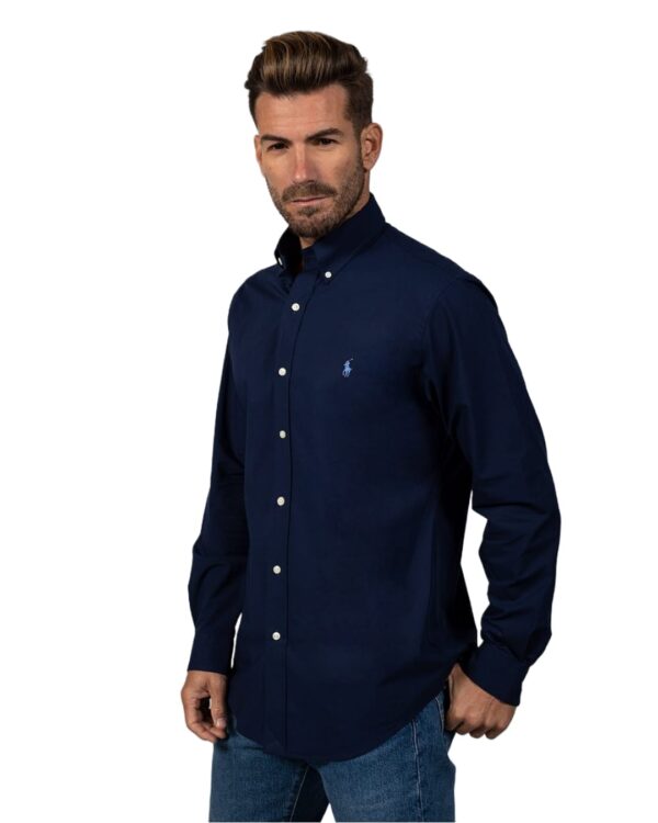 Camisa Manga Larga Cambridge Polo Club, Color Azul- Talla L