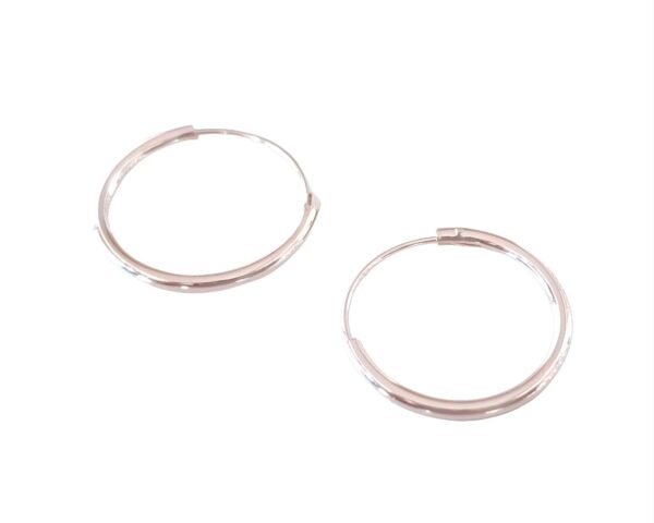 Aretes argolla 30mm, Plata 925