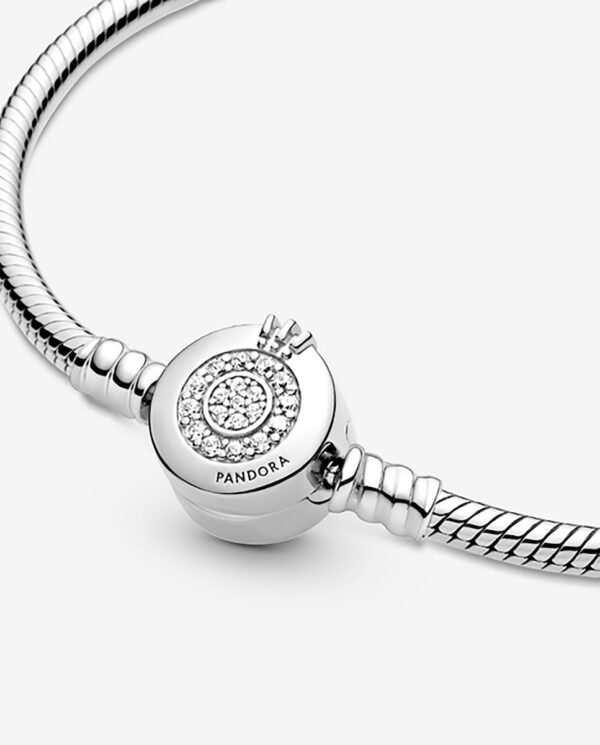 Brazalete Pandora- Corona- Plata 925- 19cm
