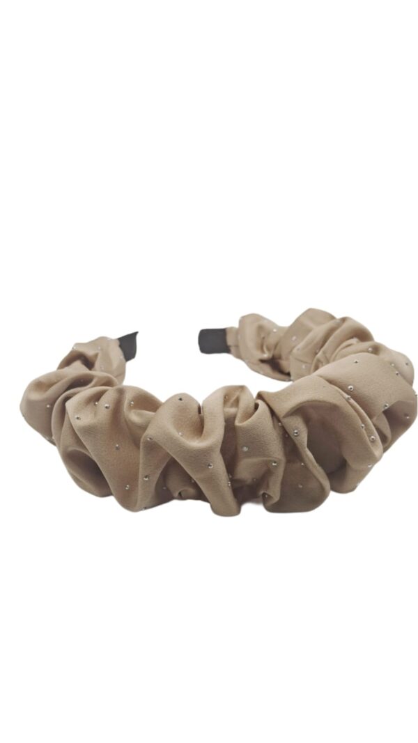 Aro para Cabello con Diamantinas- Beige/M0530