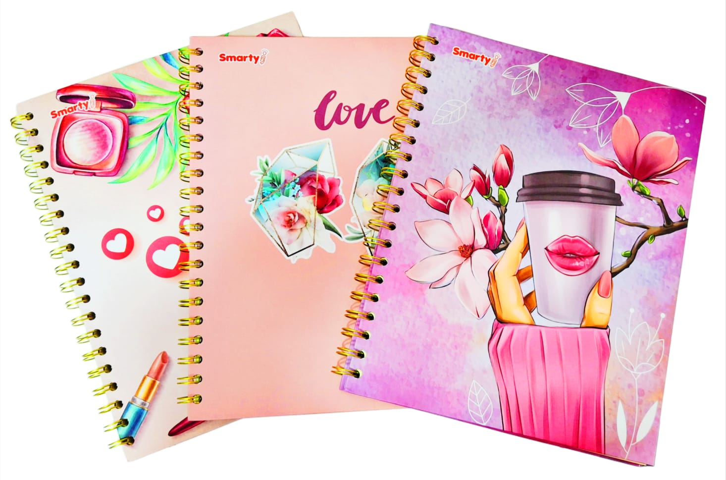 Paquete de 3 Cuadernos Universitarios Smarty Pasta Dura 2 Materias 100 hojas 21x26.6cm 0610016 para mujer