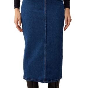 Falda para Dama - Corte de Lápiz - Most Wanted 7004 - Color Azul - Talla 7