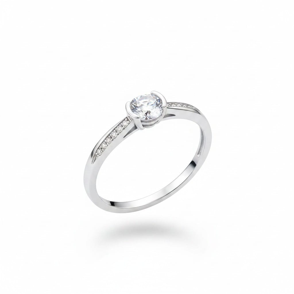 Anillo de Plata 925 - Solitario 9051 - Talla 8