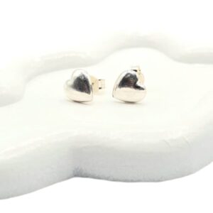 Aretes de Plata 925 - Corazón Liso 8375