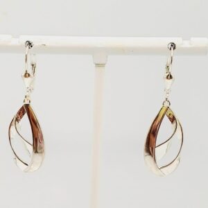 Aretes de Plata 925 - Huggies Ovalados 8141