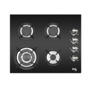 Cocina de Empotrar IML QE-4V, Vidrio Negro Templado