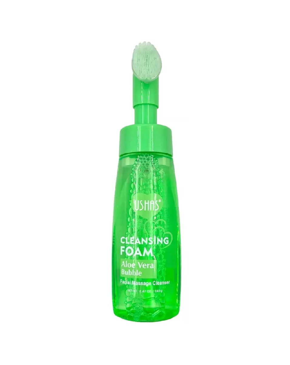 Espuma para Limpieza Facial - Aloe Vera -USHAS-8.47Oz