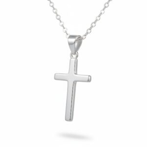Cadena de Plata 925 - Con Dije de Cruz Lisa 7833