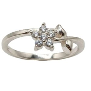 Anillo de Plata 925 - Flor 5 Pétalos 9124 - Talla 8