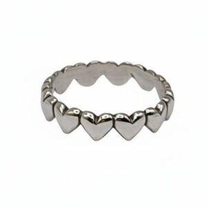 Anillo de Plata 925- Corazones Lisos 9328 - Talla 6