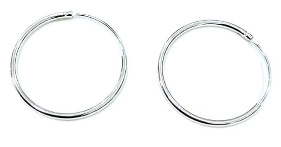 Aretes de Plata 925- Argolla 1.5x55mm - 1242