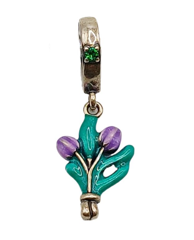 Pandora Charm, Tulipanes Morados 2904-Plata 925