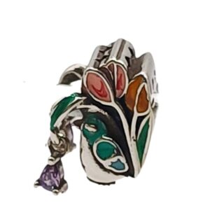 Pandora Charm, Pájaro y Tulipanes 2436-Plata 925