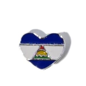 Pandora Charm Corazón con Bandera de Nicaragua 5093 - Plata 925