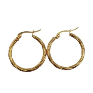 Aretes de Acero - Argolla Torneadas 25mm