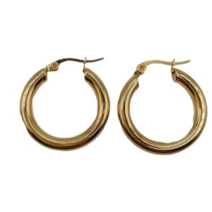 Aretes de Acero - Argolla Lisa Gruesa 25mm