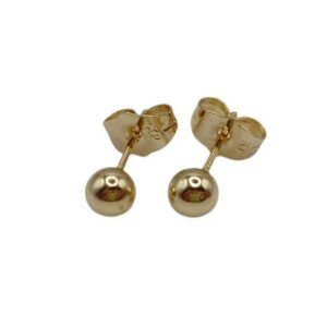 Aretes de Pelota Mediana - Xuping – Baño en Oro 18K - 0267