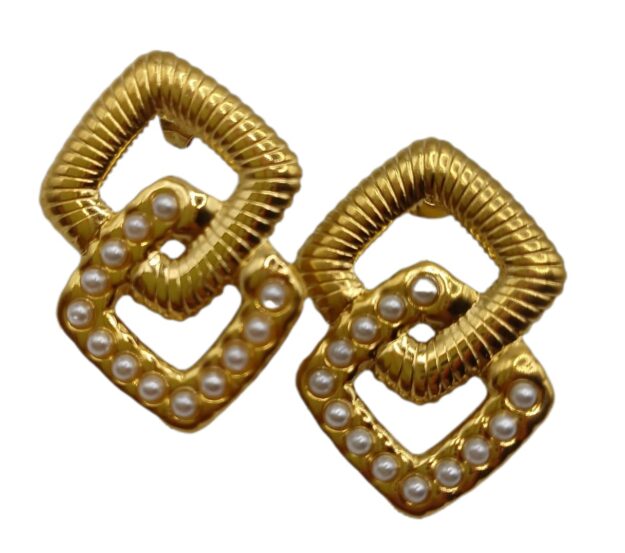 Aretes de Acero - Dos cuadros - 4201