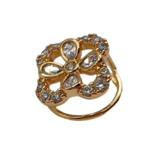 Ear Cuff - Flor con Circonios Cuadrados- Xuping - Baño en Oro 18K -0636
