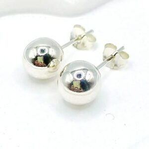 Aretes de Plata 925 - Pelota Grande 5105