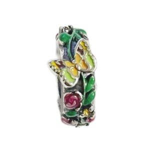 Pandora Charm, Rosas y Mariposas 3407 -Plata 925