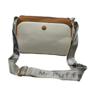 Cartera Manos Libres para Dama - BOT-32 - Color Marfil y Café