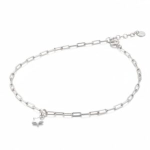 Tobillera de Plata 925- Eslabones Estrellita Gorda 3066