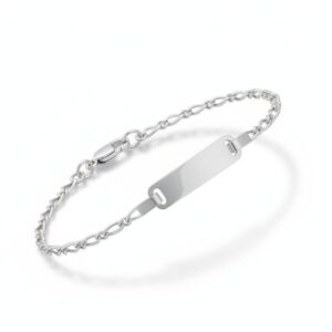 Pulsera de Plata 925- Para Niño placa pequeña 3950